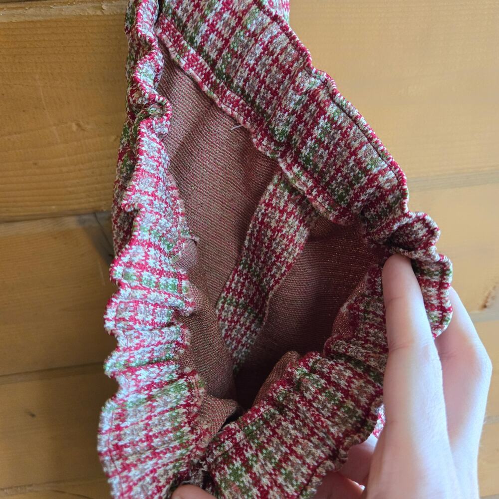 Vintage Pantsuit Set Trouser Button Down Long Sleeve Top Plaid Leisure Suit L - Picture 5 of 9